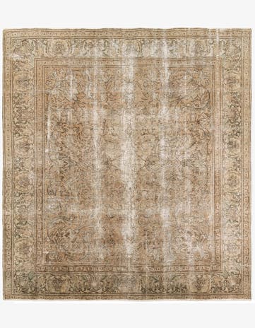 9' 7 x 10' 7 Hand Knotted Ultra Vintage Persian Wool Rug