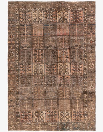 6' 1 x 9' Hand Knotted Ultra Vintage Persian Wool Rug