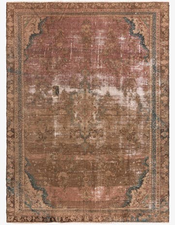 6' 5 x 9' Hand Knotted Ultra Vintage Persian Wool Rug