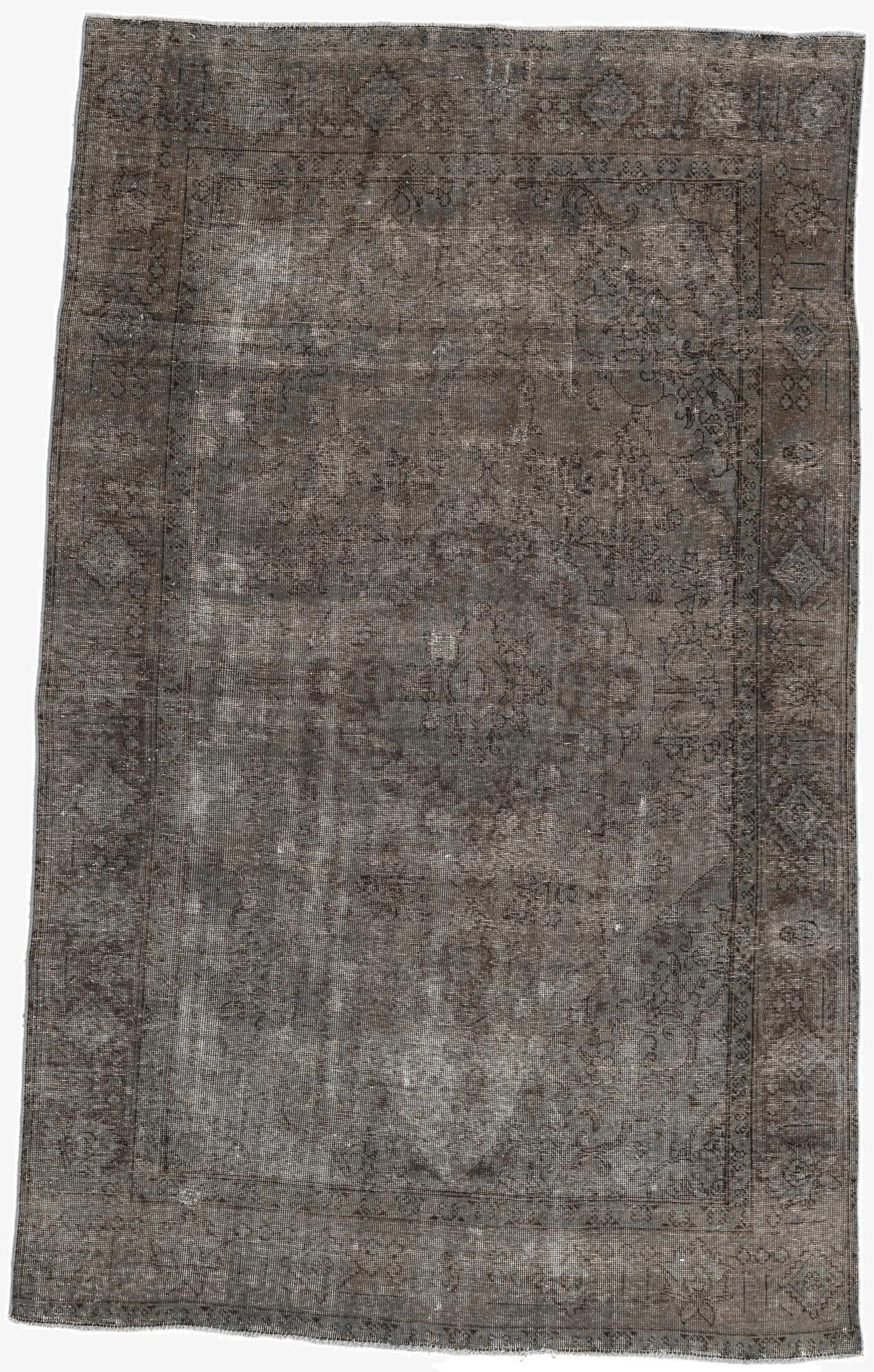 6' x 9' 7  Hand Knotted Ultra Vintage Persian Wool Rug