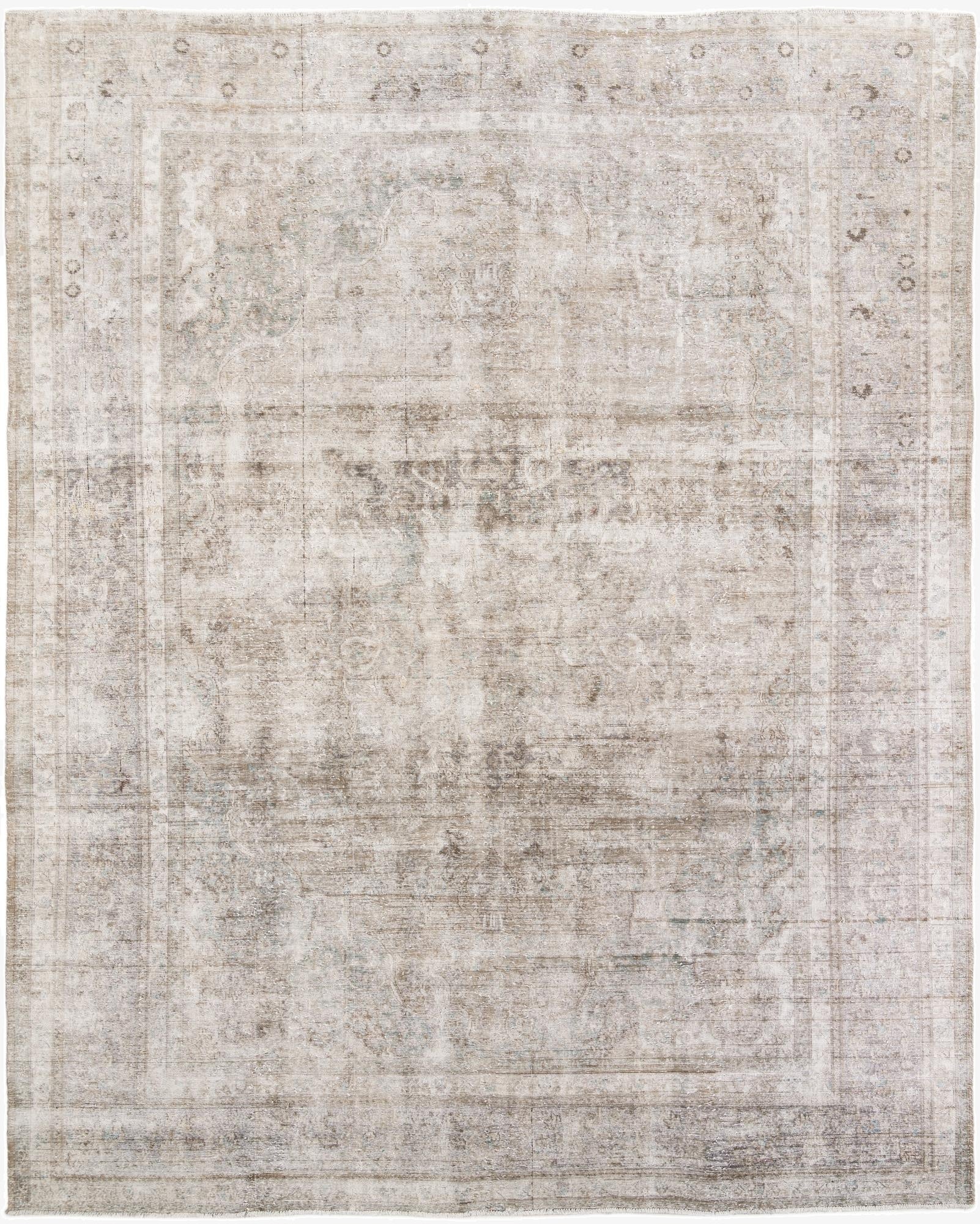 9' 8 x 11' 10  Hand Knotted Ultra Vintage Persian Wool Rug