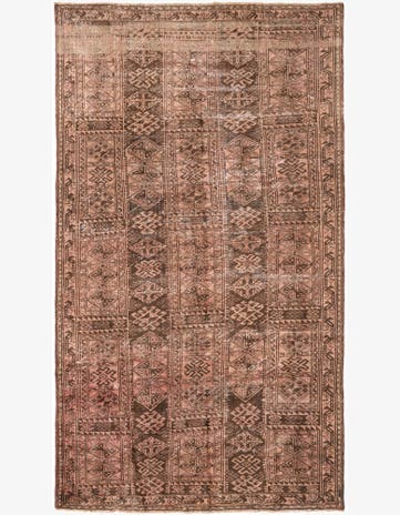 6' x 10' 3 Hand Knotted Ultra Vintage Persian Wool Rug