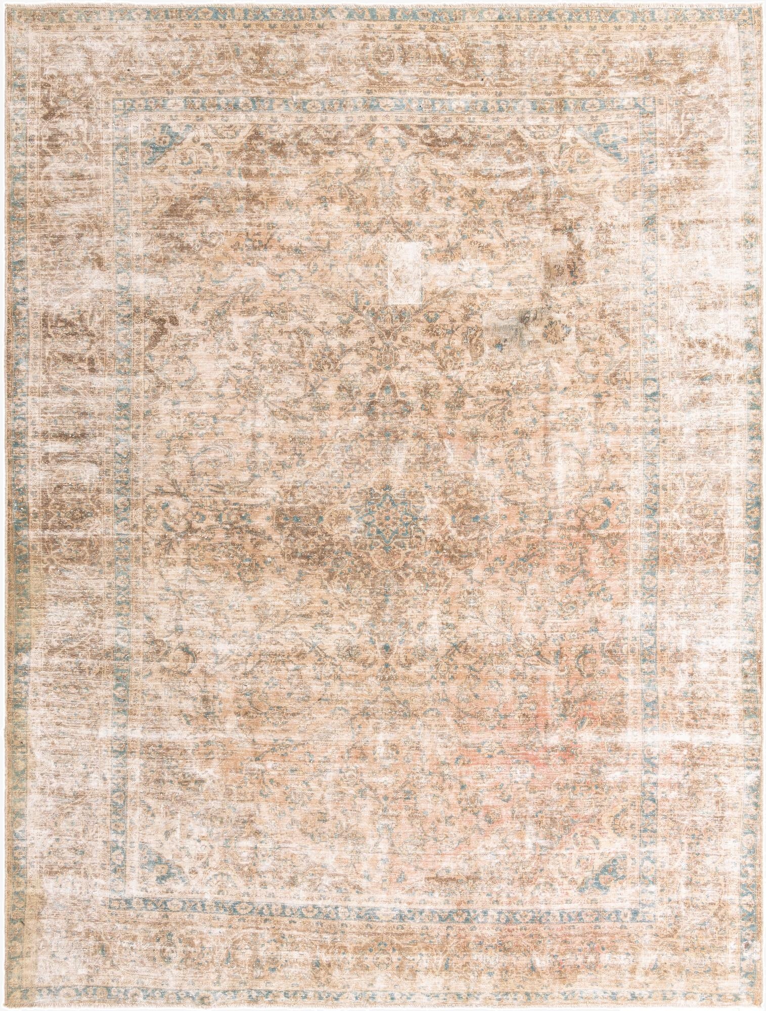 Primary image 9' 5 x 12' 9  Hand Knotted Ultra Vintage Persian Wool Rug