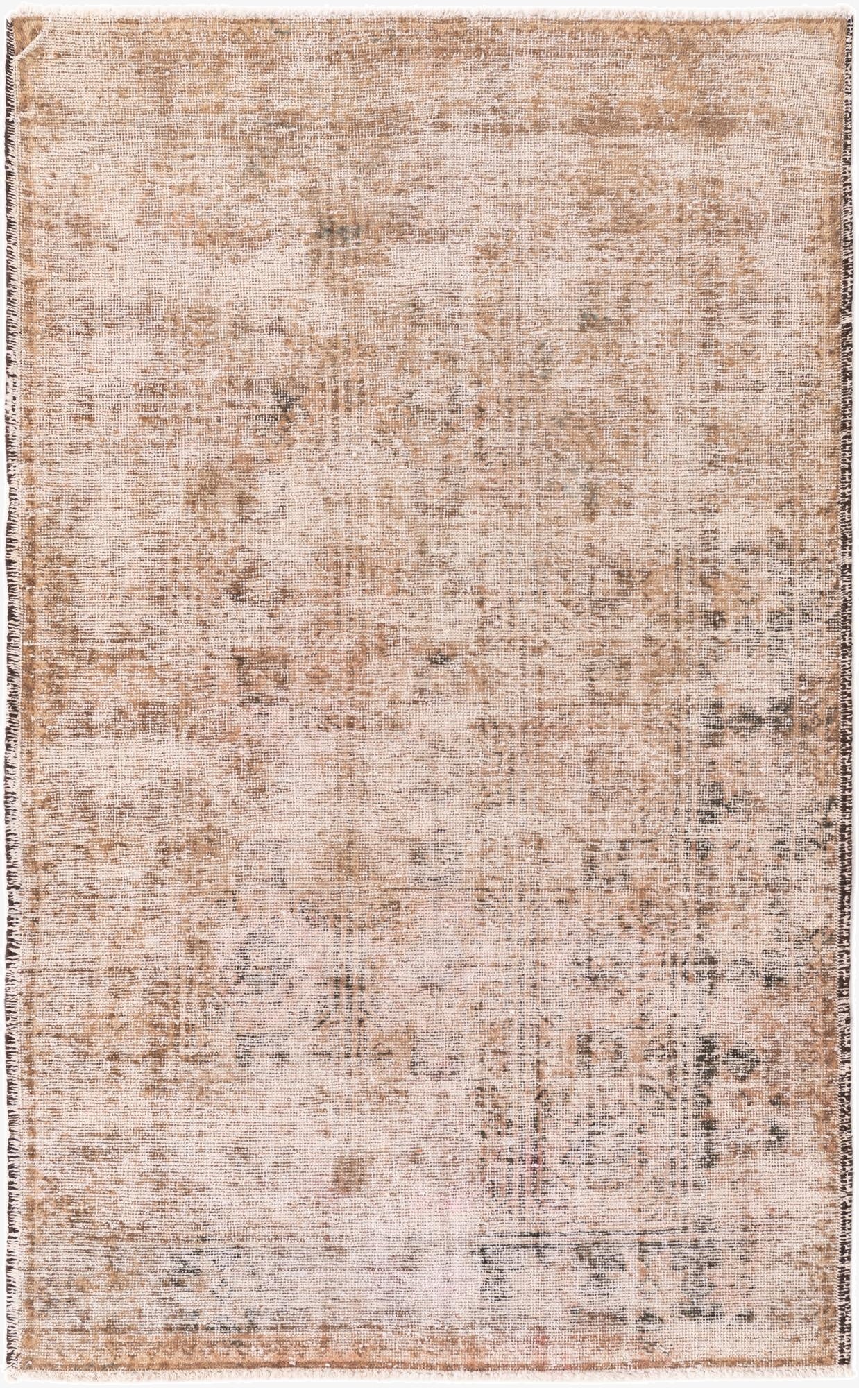 4' x 6' 6  Hand Knotted Ultra Vintage Persian Wool Rug