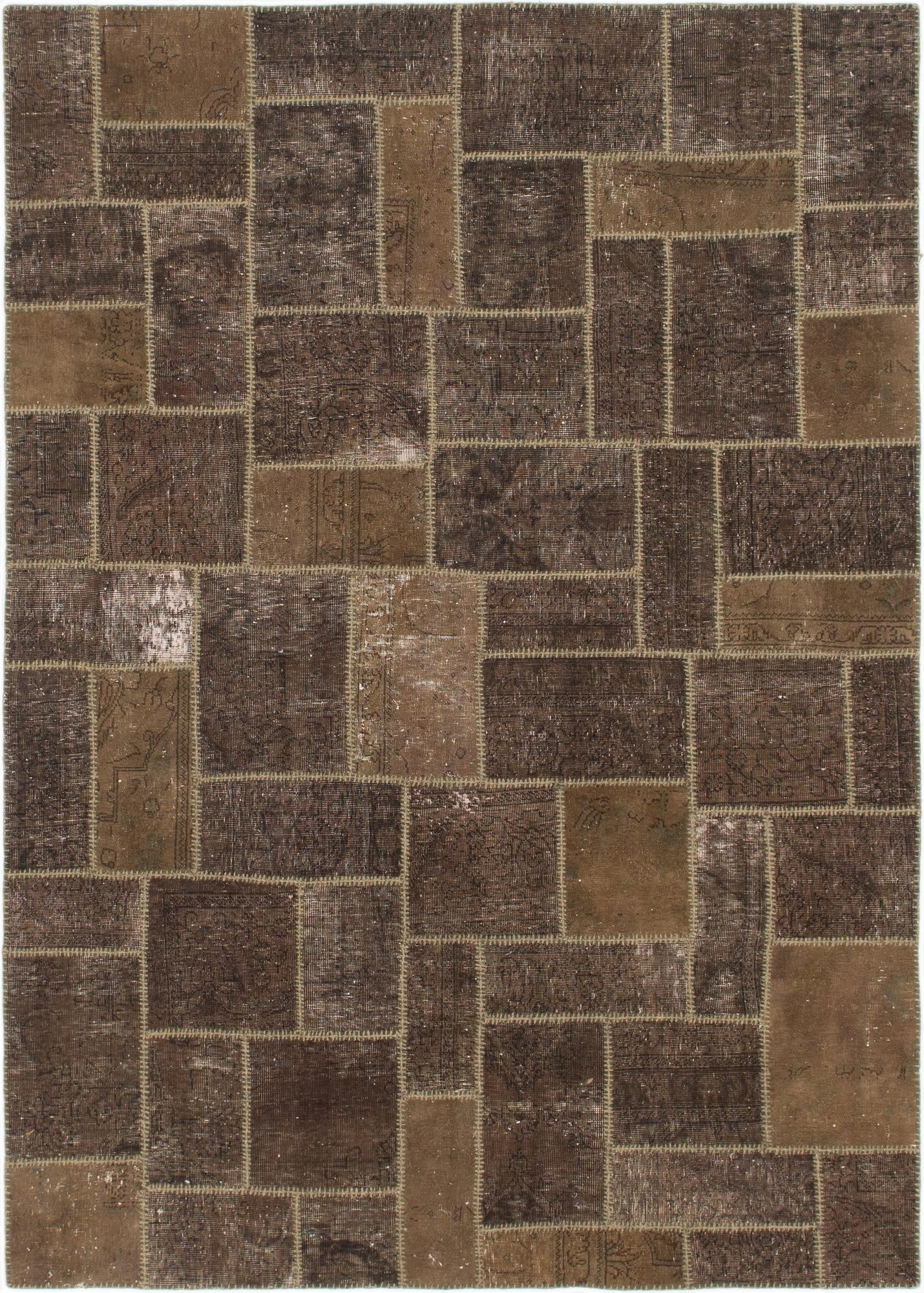 5' 9 x 8'  Hand Knotted Ultra Vintage Persian Wool Rug