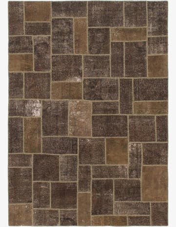 5' 9 x 8' Hand Knotted Ultra Vintage Persian Wool Rug