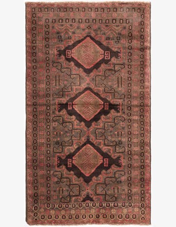 3' 5 x 6' Hand Knotted Ultra Vintage Persian Wool Rug