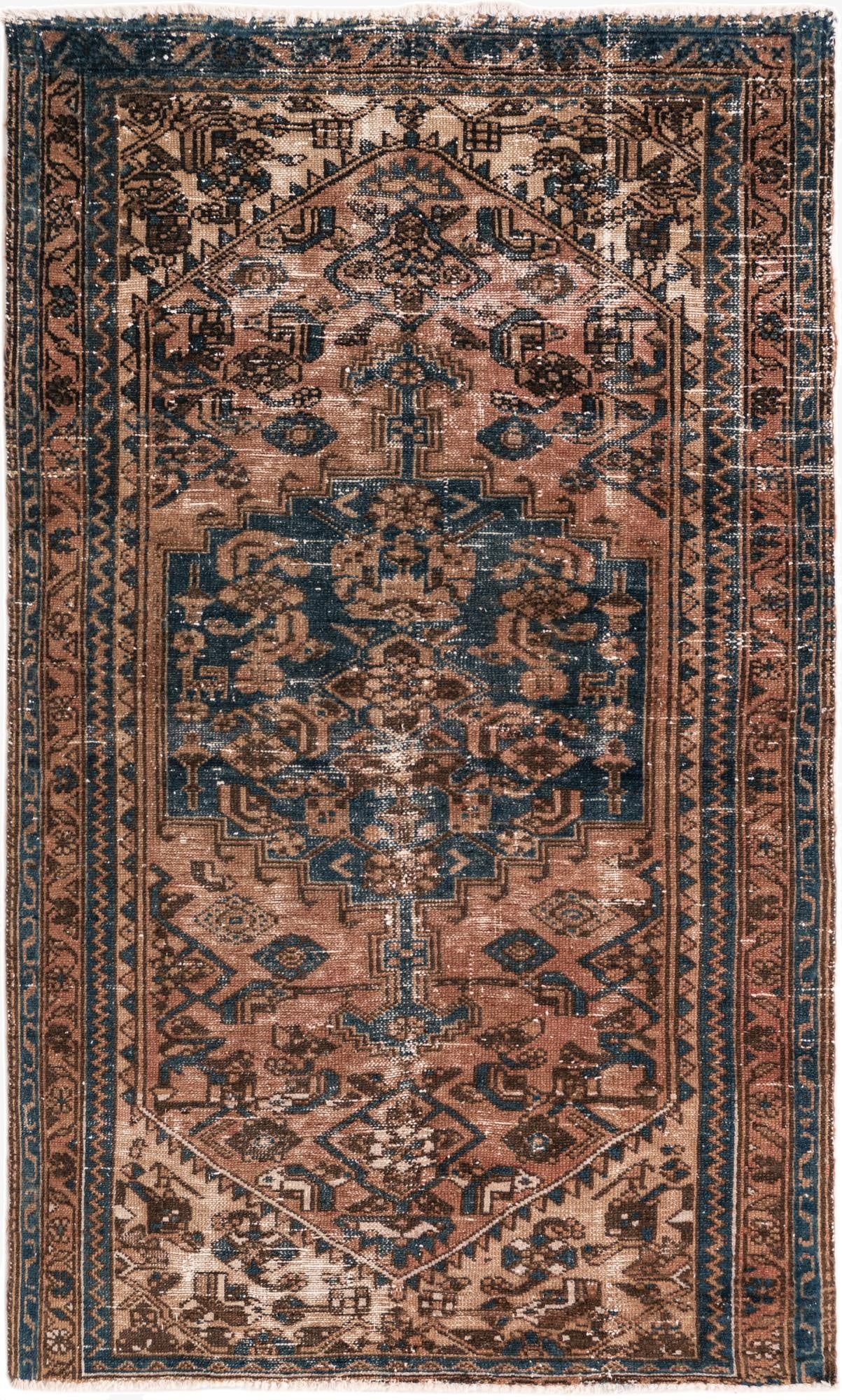 3' 6 x 5' 9  Hand Knotted Ultra Vintage Persian Wool Rug