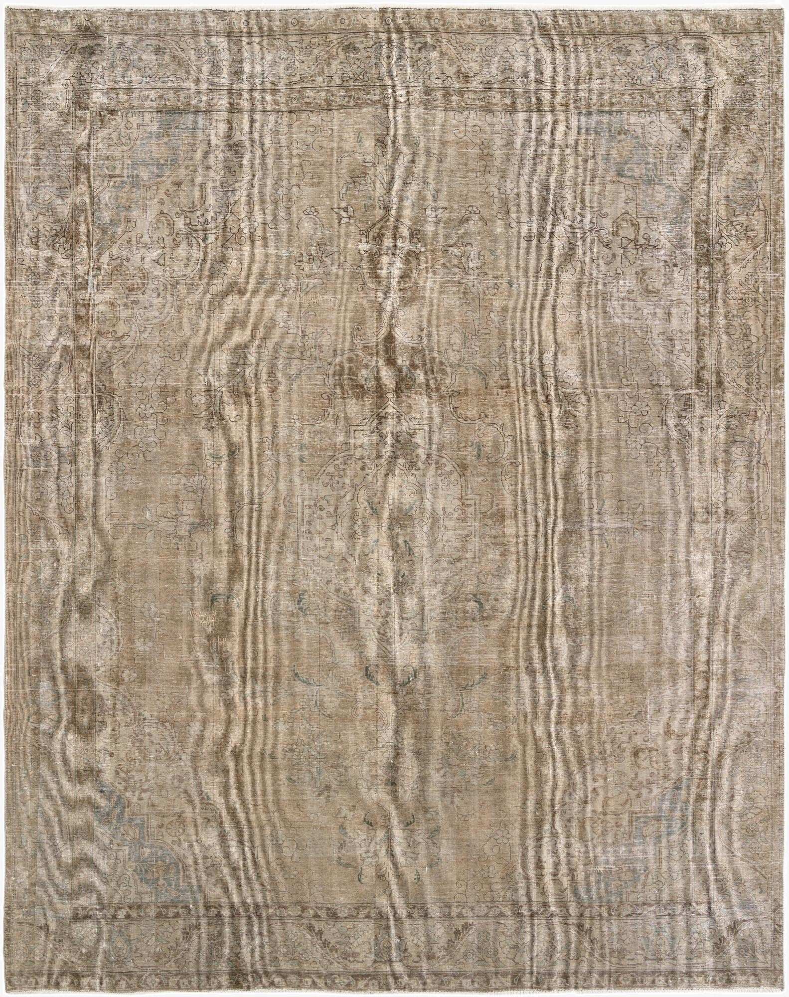 9' 4 x 12' 1  Hand Knotted Ultra Vintage Persian Wool Rug