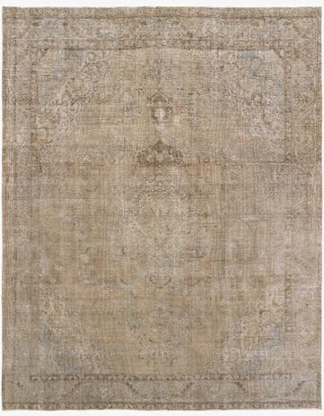 9' 4 x 12' 1 Hand Knotted Ultra Vintage Persian Wool Rug