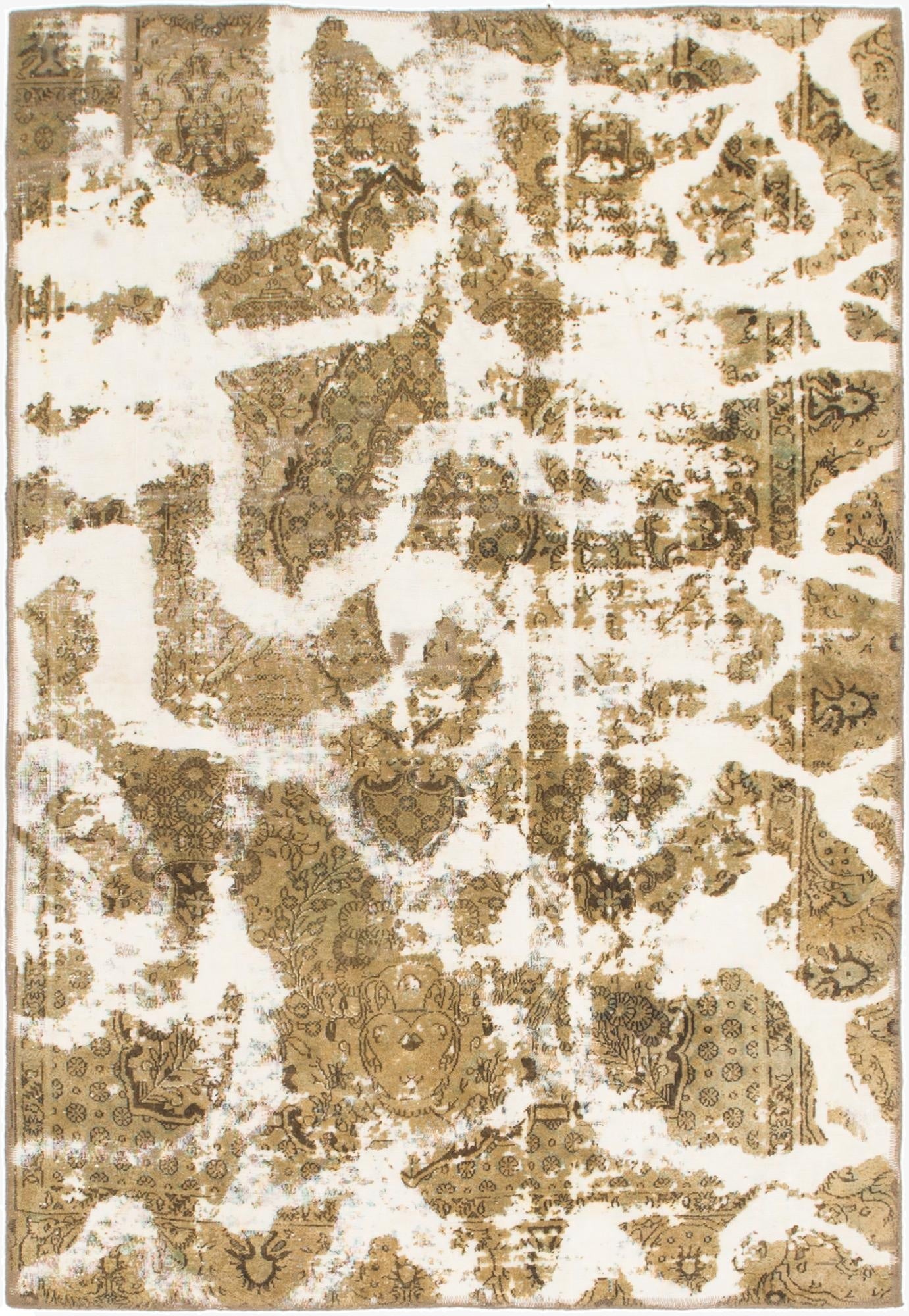 4' x 6' 2  Hand Knotted Ultra Vintage Persian Wool Rug