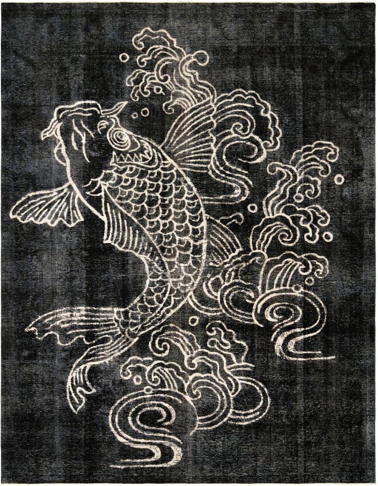 Detail image of 9' 5 x 12' 4 Vintage Wool Rug