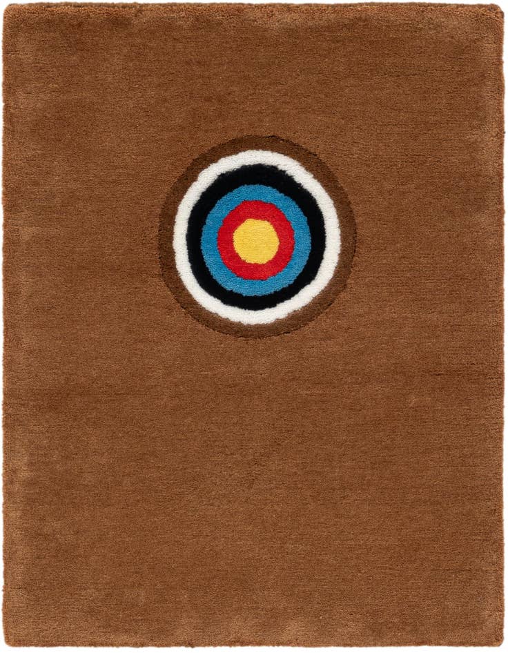 Detail image of 1' 4 x 2' Hand Knotted WM Brown Driver Rug