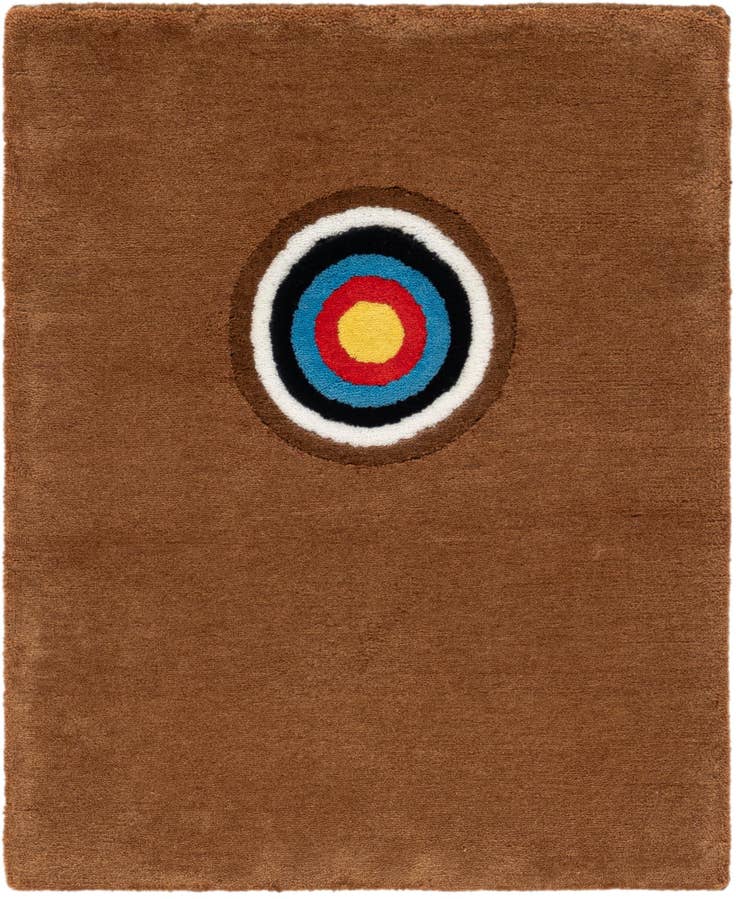 Detail image of 1' 4 x 2' Hand Knotted WM Brown Driver Rug