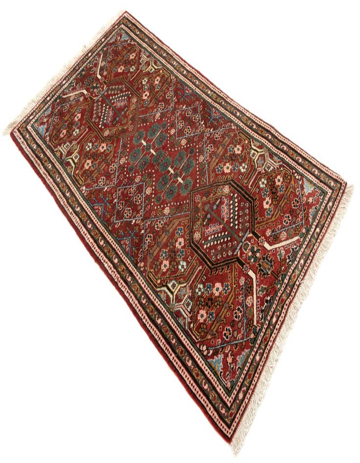 Detail image of 2' 11 x 4' 11  Hand Knotted Zageh Persian Wool Rug