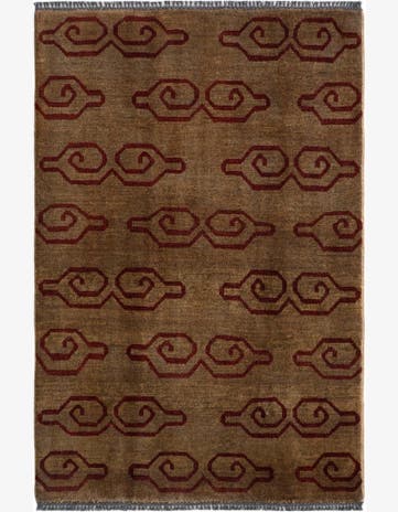 3' 4 x 5' Hand Knotted Ziegler Modern Rug