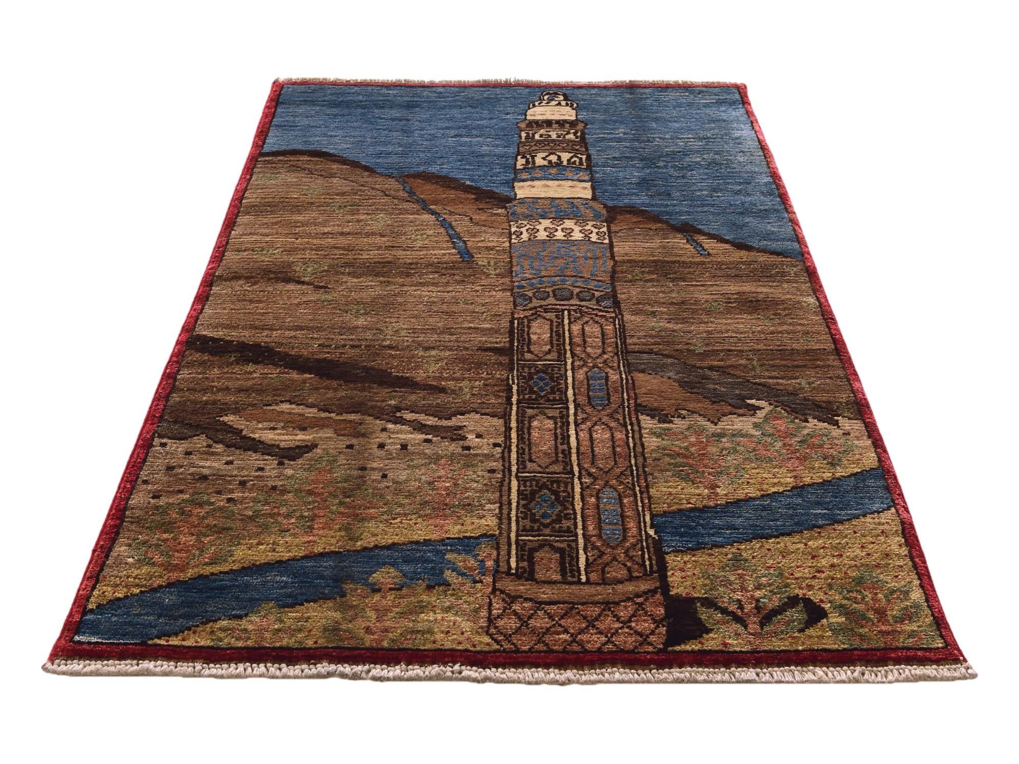 90cm x 140cm Hand Knotted Ziegler Modern Rug