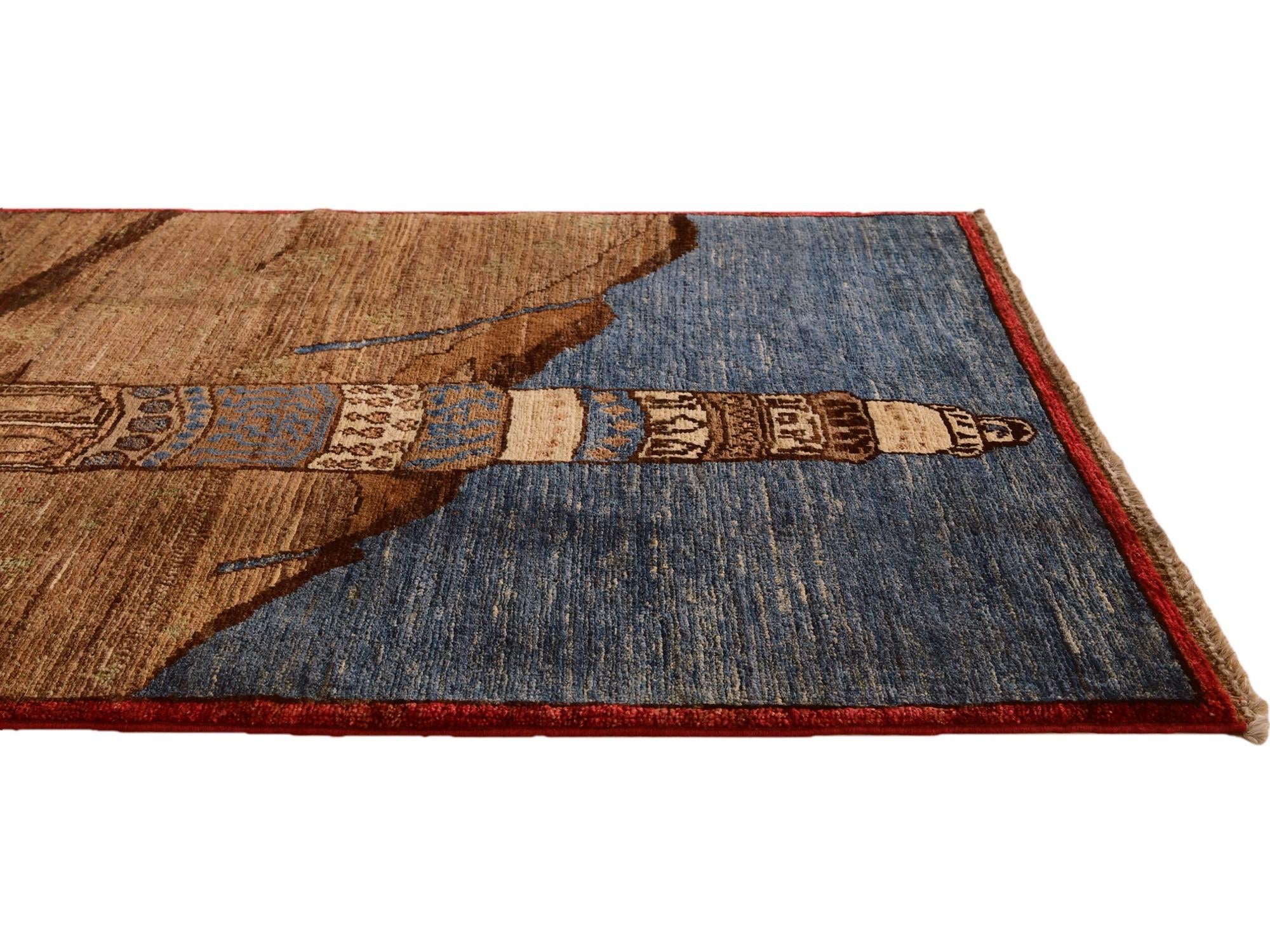 90cm x 140cm Hand Knotted Ziegler Modern Rug