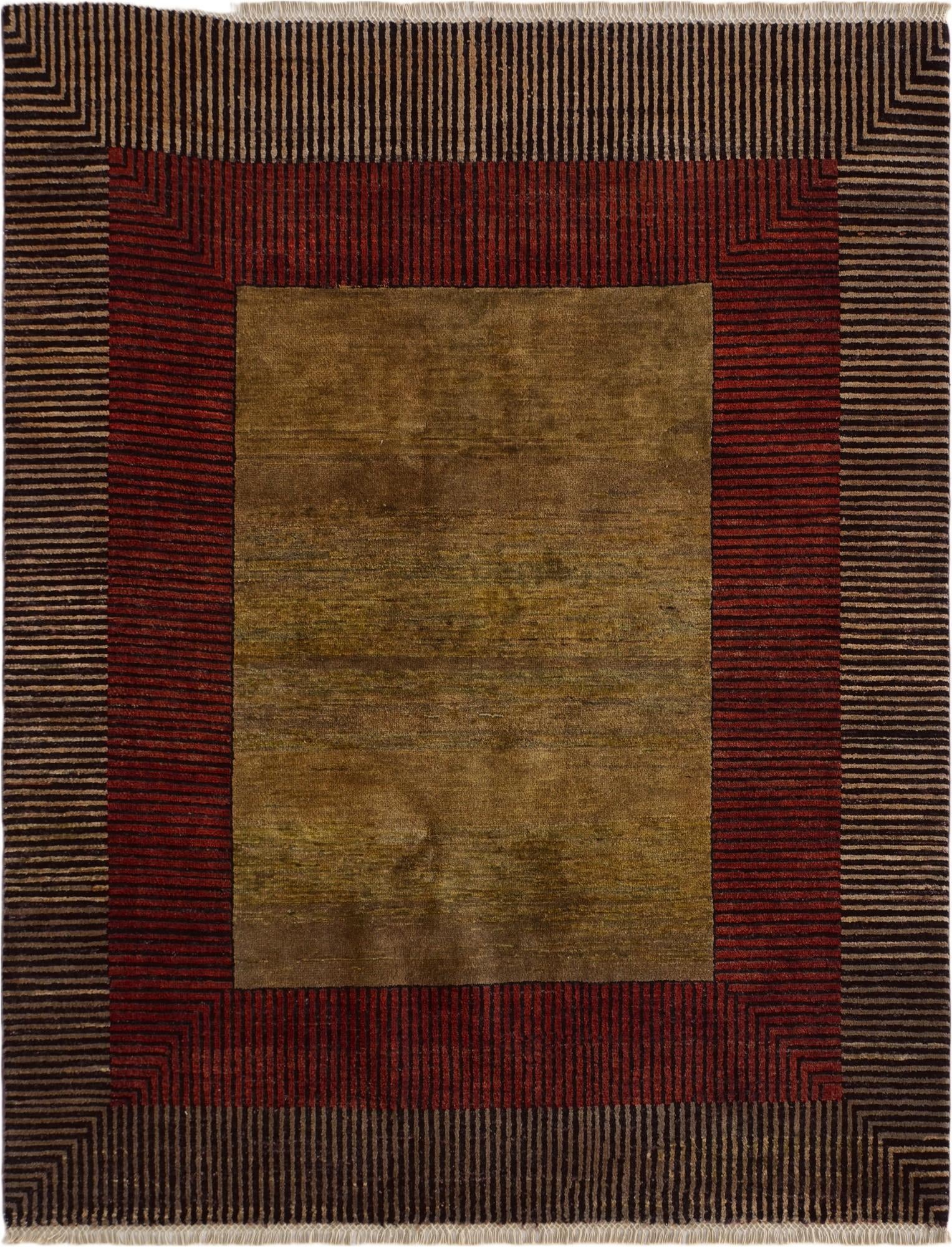 4' 11 x 6' 4 Hand Knotted Ziegler Modern Rug