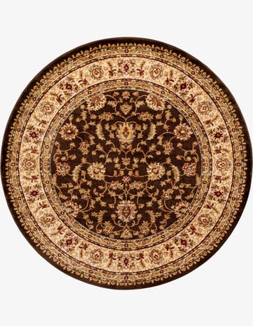 Brown Aditi Round Rug