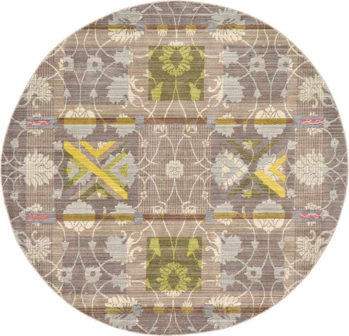 6' x 6' Aqua Round Rug
