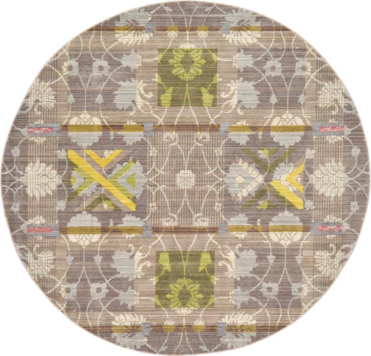 Detail image of 6' x 6' Aqua Round Rug