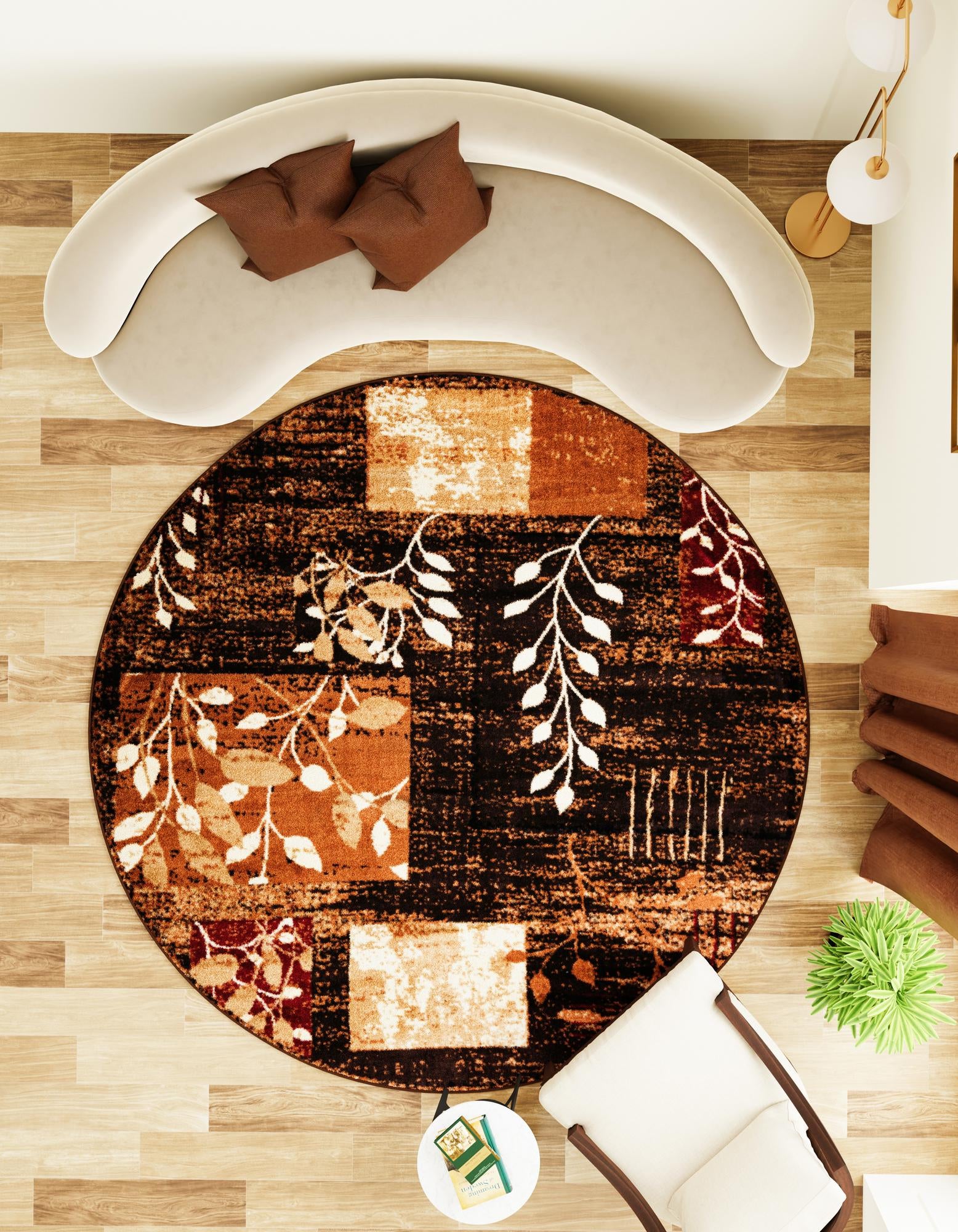 3' x 3' Cafe Round Rug