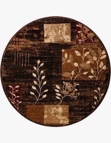Brown Cafe Round Rug
