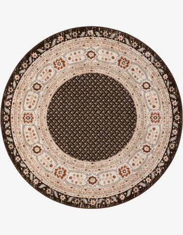 Brown Charlotte Round Rug