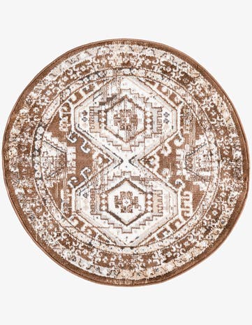 Brown Charlotte Round Rug