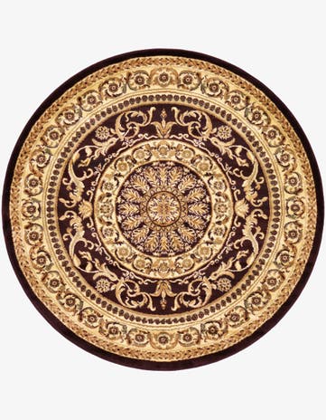 Brown Chateau Round Rug
