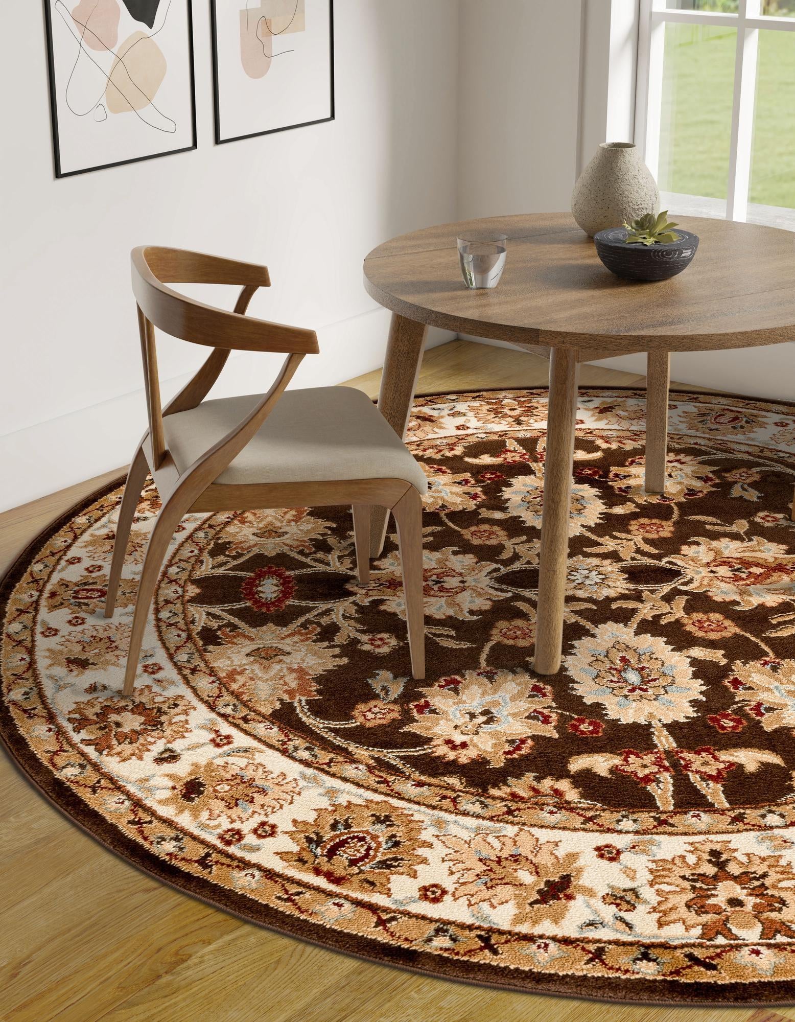 6' x 6' Classic Agra Round Rug