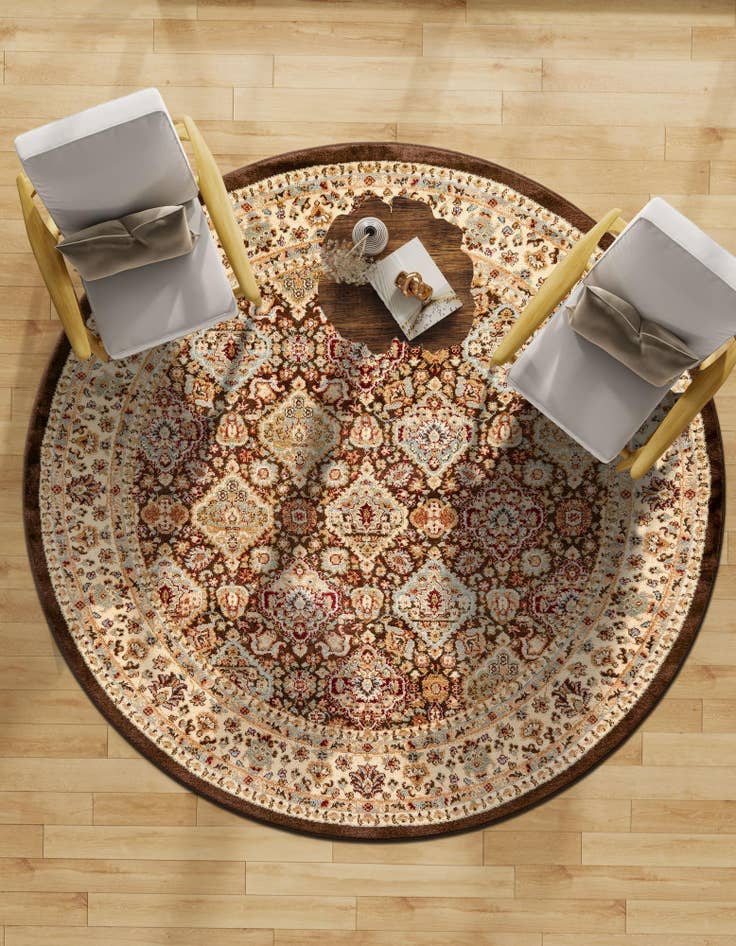 Detail image of 7' 10 x 7' 10 Classic Agra Round Rug