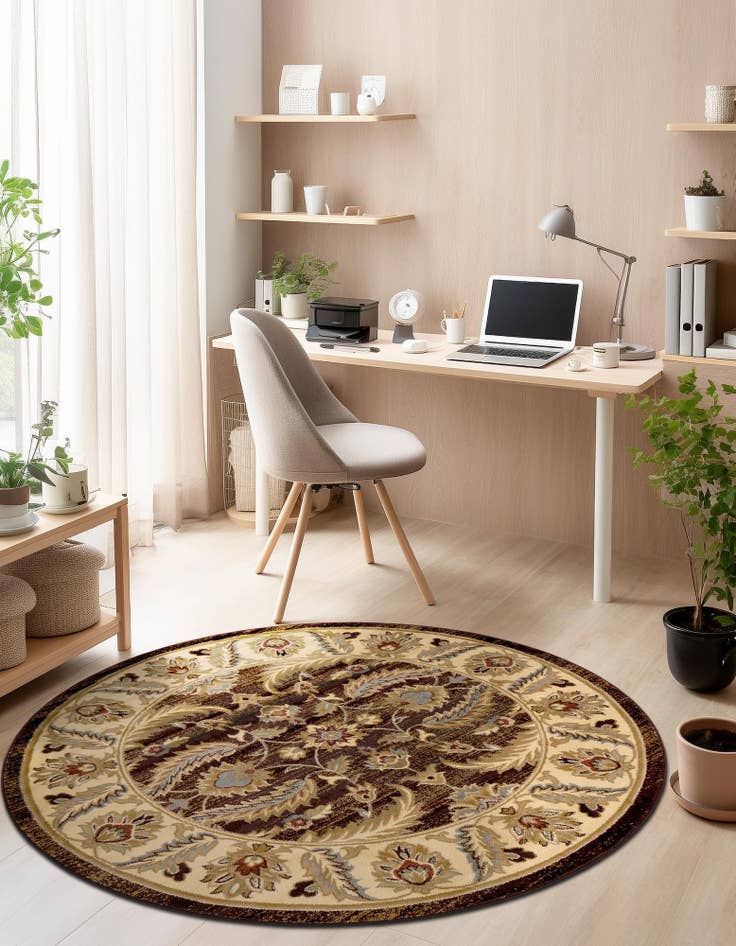 Detail image of 7' 10 x 7' 10 Classic Agra Round Rug