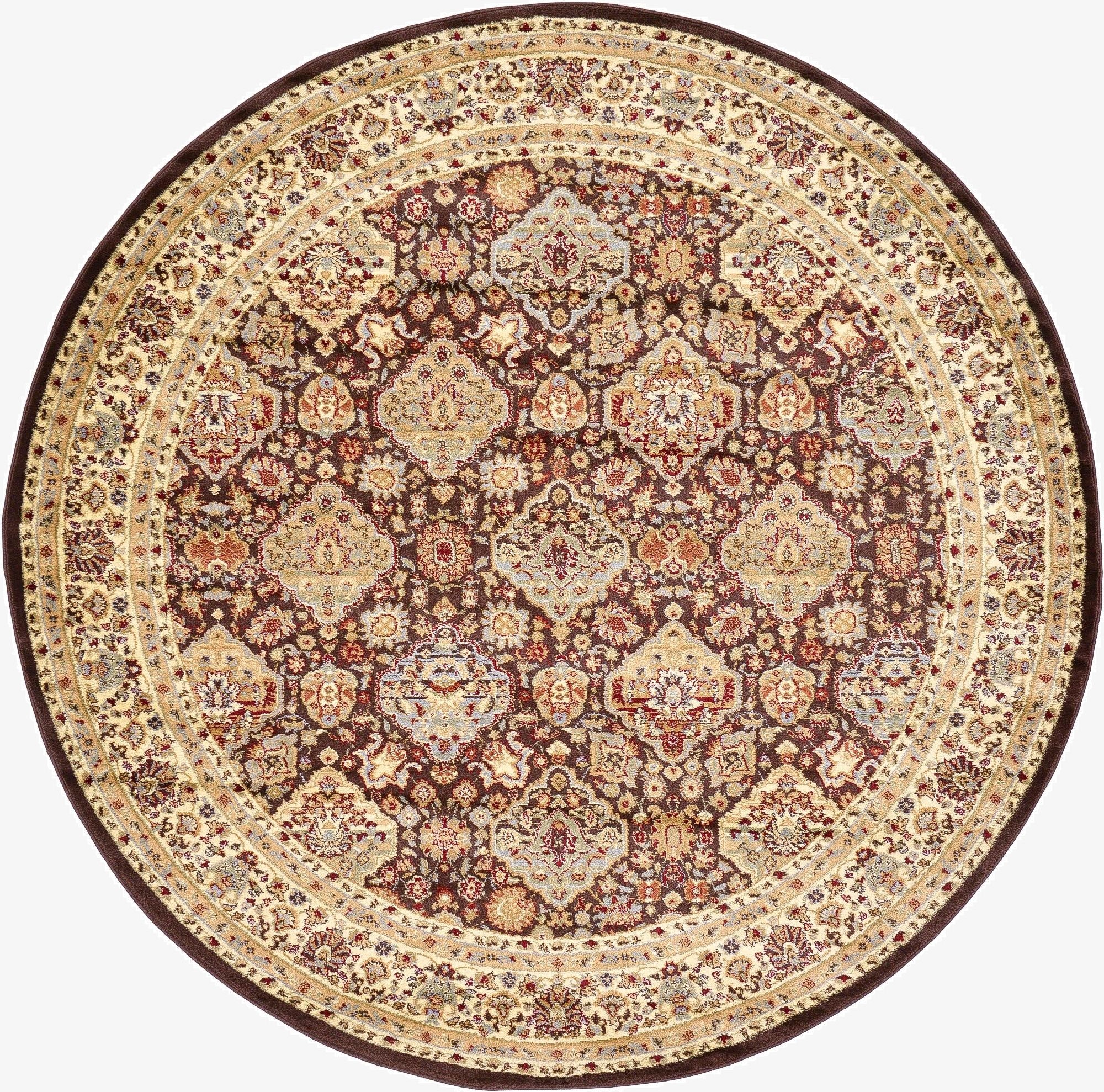 7' 10 x 7' 10 Classic Agra Round Rug
