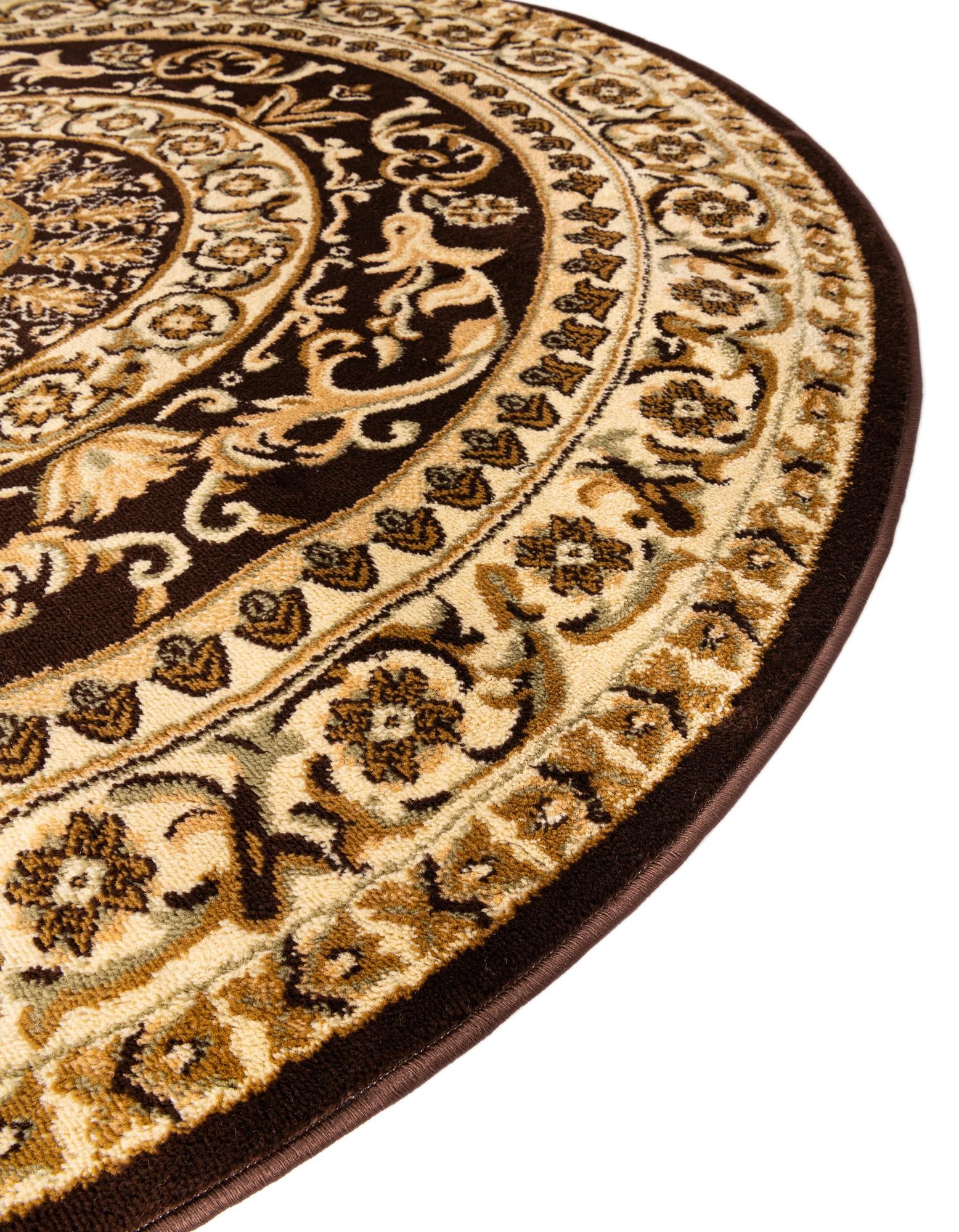 7' 10 x 7' 10 Classic Aubusson Round Rug