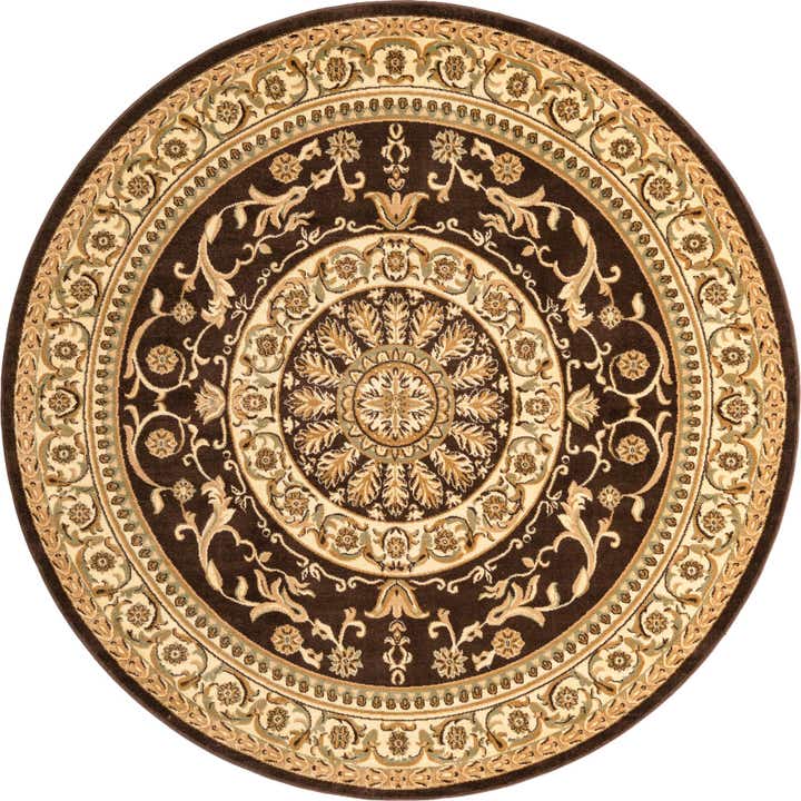 240cm x 240cm Klassieke Aubusson Rond Vloerkleed