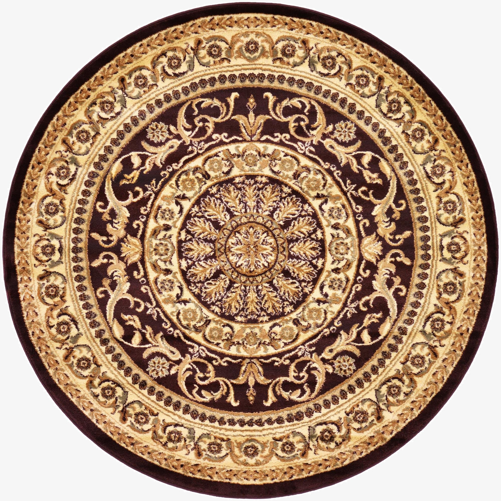 6' x 6' Classic Aubusson Round Rug