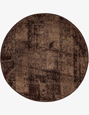 Brown Equinox Round Rug