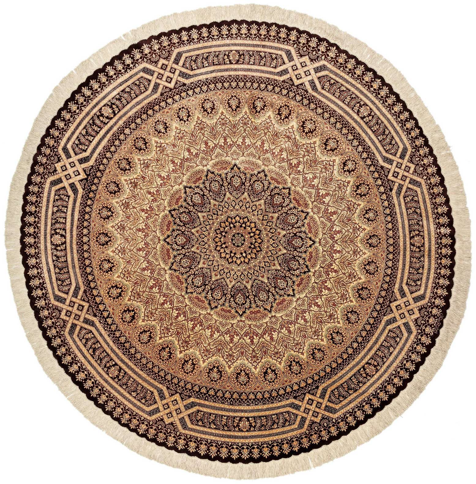 200cm x 200cm Ghom Silk Round Rug