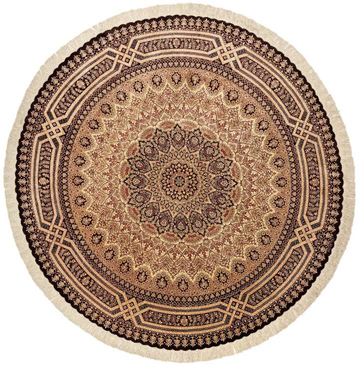 200cm x 200cm Ghom Silk Round Rug