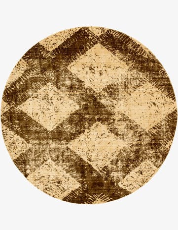 Brown Graham Round Rug
