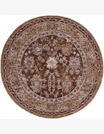 Brown Grand Tradition Round Rug