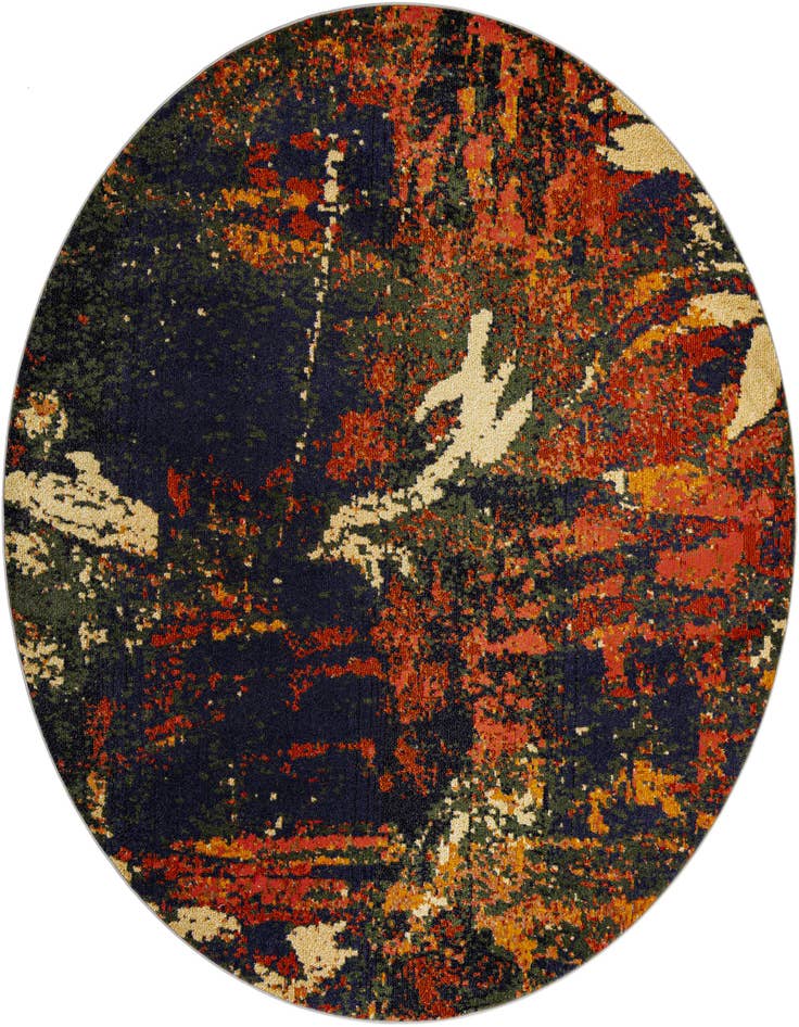 Detail image of 7' 10 x 7' 10 Washable Haerfest Round Rug