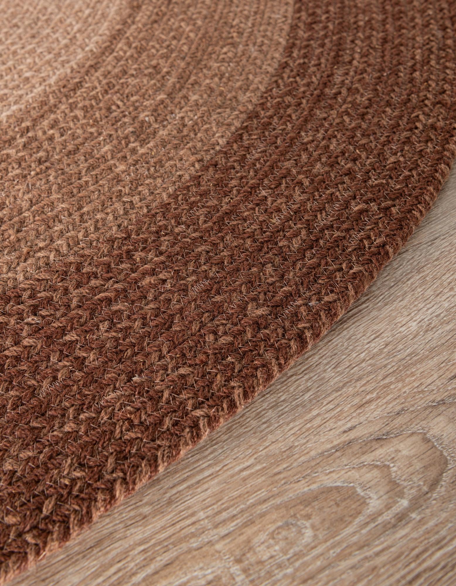 7' 10 x 7' 10 Hand Braided Wool Round Rug