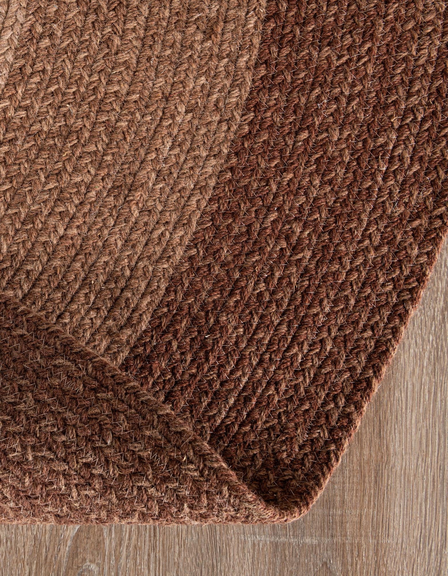 7' 10 x 7' 10 Hand Braided Wool Round Rug