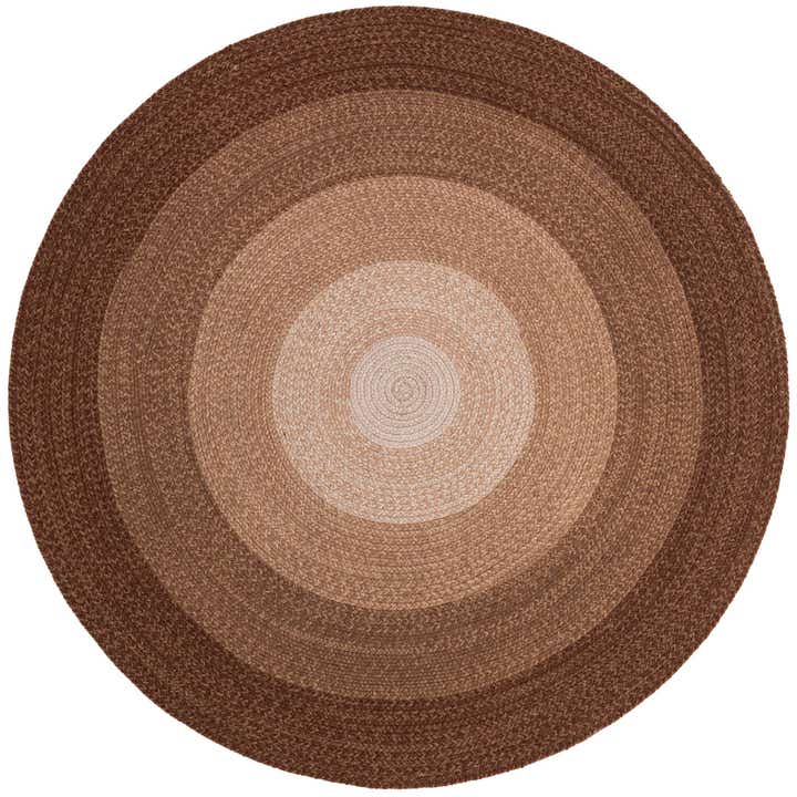 5' 1 x 5' 1 Handmade Hand Braided Wool Round Rug