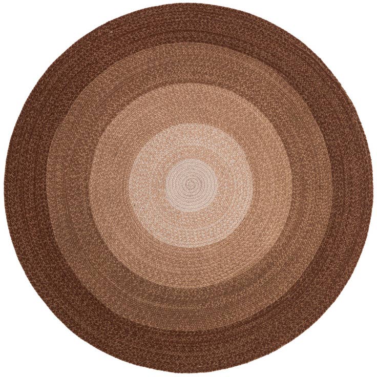 Detail image of 5' 1 x 5' 1 Handmade Hand Braided Wool Round Rug