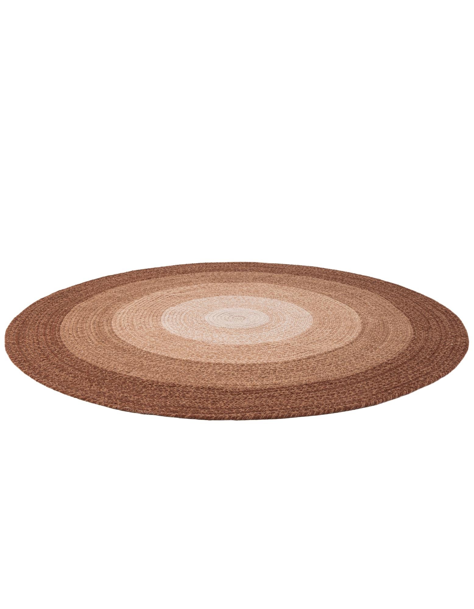 5' 1 x 5' 1 Handmade Hand Braided Wool Round Rug