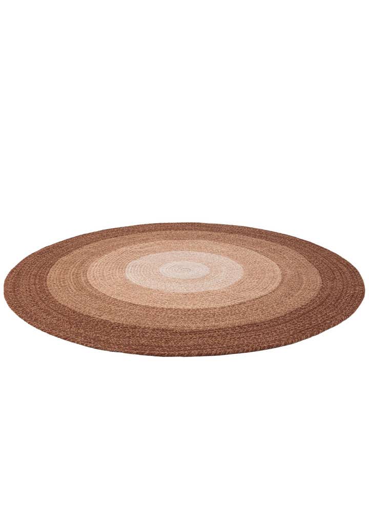 5' 1 x 5' 1 Handmade Hand Braided Wool Round Rug